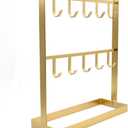 LXZ 1 PC Tabletop Hook Rack  Jewelry Stand Holder  Golden Hangers for Necklaces Keys Brace laces Ear Rings