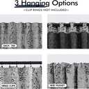 Patterned Living Room Curtains Drapes 108 Inch Long 2 Panels,Extra Long 50% Blackout Black Out Light Filtering Back Tab Boho Print Pattern 9FT Length Ceiling Curtains for Tall Window,Black