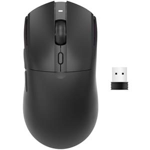 AJ139PRO Dual-Mode 2.4G/Wired Gaming Mouse, 59g Lightweight Design, PAW3395 Sensor, 26K DPI, 300mAh Battery with 40-Hour Battery Life for Windows, Mac Gamer.