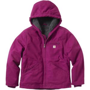 Carhartt Kid's CP9547 Canvas Insulated Hooded Jacket - Girls (Large)