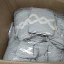 INK+IVY Comforter for King Size Bed, Chenille Tufted, Breathable Cotton Comforter Set King, All Season Modern Boho Comforter with Farmhouse Bedding Flare, 2 Matching Shams, King Gray 3 Piece