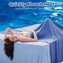 Topcee Cooling Blanket (90"x90" Queen Size) for Night Sweats, Absorbs Heat to Keep Adults Cool on Warm Nights