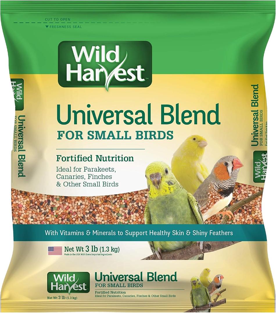 Wild Harvest Universal Blend For Small Birds 3 Pounds, Foritified Nutrition (EXP 11/19/28)