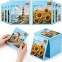 Junkin 23 Pcs Large Slide Puzzle Game Brain Teaser Sliding Puzzle for Adult, 16 pieces