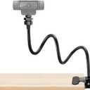 LenTok Webcam Stand Phone Mount for Desk, Gooseneck Desktop Tripod & Tabletop Phone Holder with Clamp & 1/4" Thread, Compatible with Action Camera GoPro C922 C930e C920S C920 615 C960 C920x Brio
