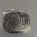 CJL HAIR Large Messy Bun Hair Piece Wavy Curly Scrunchies Synthetic Chignon Ponytail Hair Extensions Thick Updo Hairpieces for Women Salt and Pepper