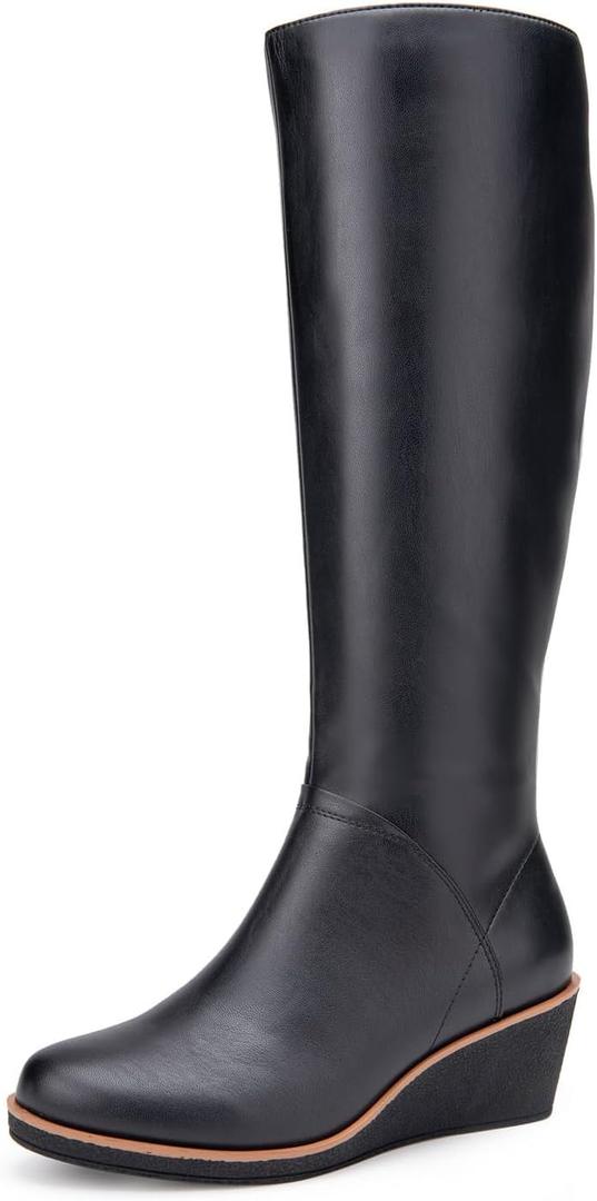 Aerosoles BINOCULAR Tall Wedge Boot, Black, 9M