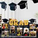Harloon 2026 Graduation Decorations Graduation Photo Display DIY Iron Grid Decor with Clips Class of 2026 Grad Centerpieces Table Wall Decoration for Kindergarten Preschool High School College