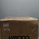 COLAMY Upholstered Dining Chairs Set of 2, Modern Fabric Dining Room Kitchen Side Chair with Padded Seat and Wood Legs for Restaurant/Cafe, Camel