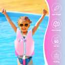 Kids Swim Vest Neoprene Swimming Aid with Adjustable Safety Strap for Age 1-3 and 3-6 (220-Pink)