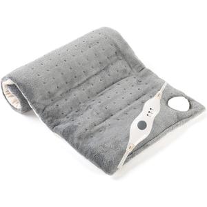 Tefici Weighted Heating Pad for Back 2 lbs Electric Heating Pad for Neck and Shoulders,12 X 24 XL Large Size Heat Pad with 3 Temperature Settings,2 Hours Auto-Off