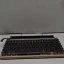 Adventurers Typewriter-Style Retro Mechanical Keyboard LED Backlight 83 Keys Bluetooth 5.0 Blue Axis Wood Color Panel Compatible with iOS/Android/Windows/Vista/Linux/Mac Office/Gaming, 12.8x6.6x1.6in