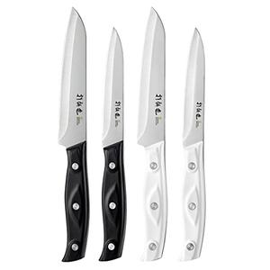 HAMMER IRON ALLEY 4PCS Paring Knife - 4/4.5 inch Fruit and Vegetable Paring Knives - Ultra Sharp Kitchen Knife - Peeling Knives - German Stainless Steel-ABS Handle
