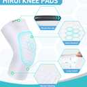 HiRui Knee Pads for Kids Youth Adult, Basketball Baseball Knee Brace Knee Support, Collision Avoidance Kneepad Compression Knee Sleeve for Volleyball Football Cycling Running-1Pair (White, M)