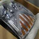 ISHARINGAUTOPARTS Headlights Assembly Compatible with 2007 2008 2009 2010 2011 2012 2013 Chevy Silverado 1500 w/LED DRL Projecter Headlamp, Chrome Housing, 2 Pack