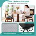 BETU Black Chair Cushions for Dining Chairs Set of 2,3.5" Thick Kitchen Table Chair Pads with Ties,Non Slip Backing and Covers,Seat Cushion for Dining Room,Bar,Patio Chairs,15.5"X15.5"X3.5",Black