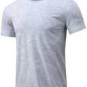BANTREK Men's T-Shirts Soft Lightweight Short Sleeve Tee, Crew Neck Moisture Wicking Shirt for Casual Running Workout Swim M