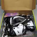 MammyGol Kids Inline Skates Boy or Girls Adjustable Skates with Illuminating Wheels Roller Skates for Beginners (Medium - Big Kid (1-4 US), Black)