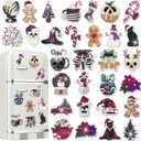 30 Pcs Christmas Magnetic Diamond Art Decor Creepy Nightmare Diamond Painting Magnets Kits Adult DIY Art Horror Fridge Magnet Refrigerator Sticker for Beginners Gifts Home Car Garage Decor