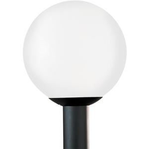 Generation Lighting 8254-68 Outdoor Globe Traditional One - Light Outdoor Light Post Outside Fixture, White Plastic Finish, 1-Light, cETL Listed, Safety Rated for Wet Locations