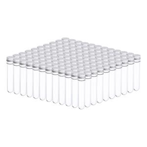 PATIKIL 120Pcs 45ml Plastic Test Tube with Screw Caps, 140x25mm Tubes Aluminum Lid, for Scientific Experiments Party Decoration Candy Bead Storage Bath Salt