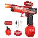 Electric Water Guns For Adults, Powerful Squirt Gun For Kids With Light Up And Large Capacity, Splash-Resistant Design Up To 28-32FT Range For Summer Swimming Pool Party Beach Outdoor Activity (Red)