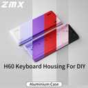 H60 Aluminum Keyboard Case,60% Customized Mechanical Gaming Keyboard Housing Compatible with Woot60HE/MADLIONS MAD 60 HE 61Keys Compact Barebones Keyboards DIY (White)