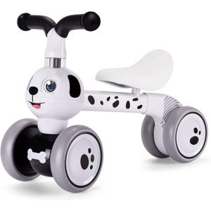 YGJT Baby Balance Bike Toys for 1 Year Old, Birthday Gifts for Boys and Girls, Silent Wheels & Non-Pedal Baby Walker Riding Toys for 10-36 Months Toddlers, Kids First Bike Gifts Spotty Dog (Dalmatian)
