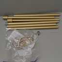 Heavy Duty Curtain Rods for Windows 48 to 84 Inch, 1 Inch Gold Curtain Rods for Outdoor, Farmhouse, Bedroom, Kitchen, Living Room, Adjustable Easy Install Curtains Rod (A2, Gold, 30"-90")