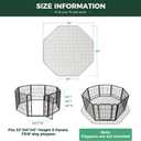 FXW Washable Pee Pads for Dogs, Leak-Proof & Non-Slip, Specifically Designed for FXW Rollick/Homeplus 32/40/45inch 8 Panels Dog Playpen, 34" Octagon, Khaki, 1 Pack