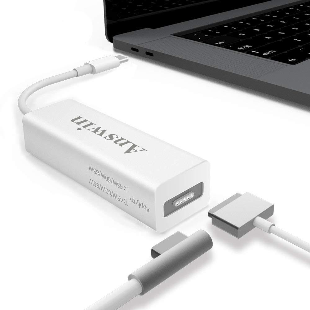 Mag-Safe to USB C Adapter, USB C to Mag-Safe 1 & 2 Charging Connector Adapter Compatible for iPhone 15, M1/M2 MacBook, MacBook Air, MacBook Pro 13'', iPad with USB Type-C