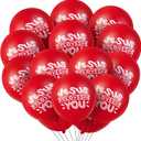 Gejoy Jesus Loves You Balloon 12 Inch Latex Christian Religious Jesus Balloon Party Decor for He Is Risen Party Decor Favor Cross Church Event Birthday Sunday Supplies(Red,60 Pcs)