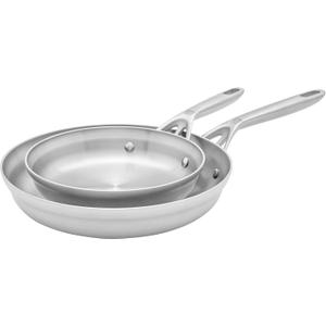 ZWILLING Motion Stainless Steel 2-pc Stainless Steel Fry Pan Set (included: 8" and 10" fry pan)