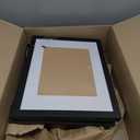 Americanflat 24x24 Picture Frame with Polished Plexiglass - Use as 11x14 Frame with Mat or Display 24x24 Photo Without Mat - Streamline Collection - Thin Border Square Frames for Wall Display - Black