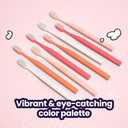 2 x SANGSI Embossed Bristle Toothbrush, Soft Toothbrushes for Adults - Sensitive Teeth and Gums Care - Perfect Travel Essentials  Bubble Bubble Romantic Pack of 4