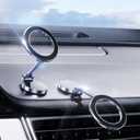 CXTX for Magsafe Phone Holder, Car Mount Folding & 360° Rotation Magnetic Phone Holder for Car Strong Magnets iPhone Car Mount Hands Phone Holders for Your Car Dash Fits iPhone17 16 15Pro Max (Black)