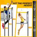 Haokelball Badminton Volleyball Net Set Combo Adjustable Width 20-32ft & Height, with Rackets, Shuttlecocks, Volleyball, Boundary Line, Carry Bag Badminton Sets for Backyards, Outdoor, Grass, lawn