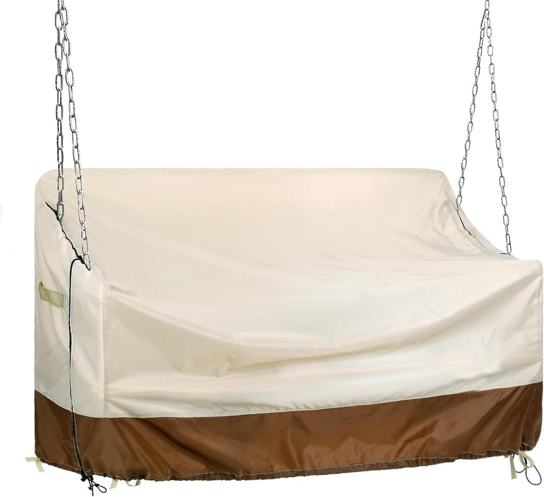Hanging Porch Swing Cover 56 Inch Outdoor Swing Chair Cover Waterproof Patio Swing Cover(56x25x32 Inches)