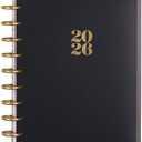 Happy Planner Disc-Bound Planner Jan.–Dec. 2026, Includes 3 Extra Months and 2 Sticker Sheets, Classic Size, 7" x 9.25", Dashboard Layout, Modern Texture