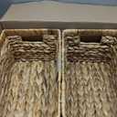 StorageWorks Wicker Basket, Baskets for Organizing, Storage Basket with Built-in Handles, Water Hyacinth Shelves (Medium 2-Pack, Natural Hyacinth)