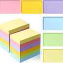 Tecmisse 1200 PCS Blank Index Cards 3x5, Colored Index Flash Cards for Studying, Note Cards, Study Cards Flashcards for School, Learning, Memo Scratch Pad, 6 Colors