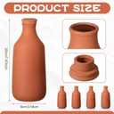 DoubleFill 8 Pcs Ollas Terracotta Watering Pots Self Watering Planter Insert Terracotta Globes Clay for Outdoor Indoor Garden Plants, Easy to Refill (24 oz) One Piece are Broken