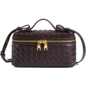 Slouchy Woven Crescent Crossbody Purses Women Square Box Shoulder Bag Mini Suede Tote Hobo Bags Handbag Evening Clutch Purse