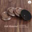 Piano Caster Cups Black Walnut Wood Caster Cups Coasters for Upright Piano