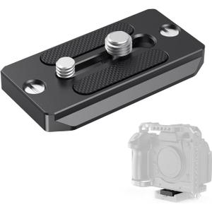 SMALLRIG Quick Release Plate for Arca Swiss, Baseplate with 1/4''-20 Screw, 3/8''-16 Screw, for Cameras and Cages - 2146B