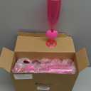 12 Pcs Heart Shaped Champagne Flute Valentine's Day 6 oz Acrylic Martini Glasses Galentine's Day Cocktail Toasting Wine Cups for Galentine Girls Night Bachelorette Party Favors Gifts, Pink