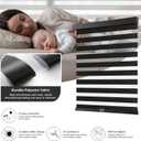 AOSKY Cordless Zebra Blinds for Windows Pull Down Roller Window Shades Dual Layer Light Filtering Privacy for Day and Night, Free-Stop Door Shades for Home Easy to Install (21" W X 72" H, Black)