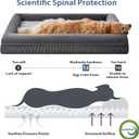 WNPETHOME XXL Extra Large Dog Bed, Washable Dog Couch with Removable Waterproof Cover, Orthopedic Large Pet Sofa Bed with Bolster Sides for Sleeping