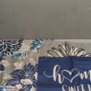 Decorative Throw Pillow Covers Set of 4 Blue Pillow Covers 18x18 inch Throw Pillow Cases Linen Square Pillow Case,Farmhouse Outdoor Modern Boho Pillow Covers for Couch Sofa Living Room