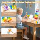 Montessori Toys for 1 2 Year Old, Wooden Musical Instruments for Toddlers 1-3, Educational Baby Drum Set with Xylophone & Maracas, First Birthday Gifts for Boys Girls, Nursery Preschool Toys